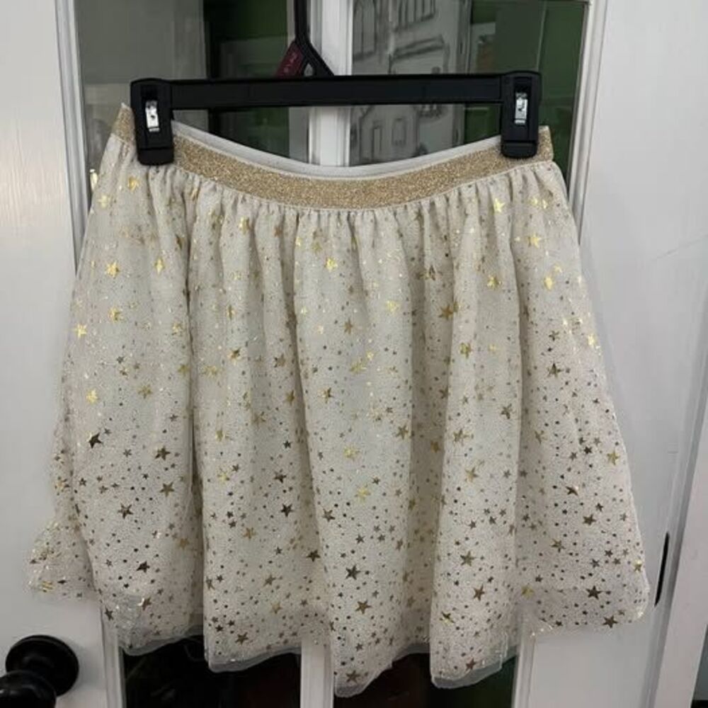 The Children's Place Girls Gold Star Tulle Skirt Size 14 XL